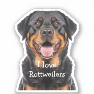 Rottweiler Dog Breed Cutout Stickers