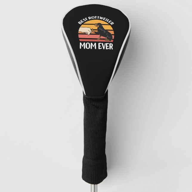 Rottweiler dog breed golf head cover (Front)