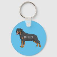 Rottweiler dog cartoon illustration