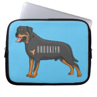 Rottweiler dog cartoon illustration 