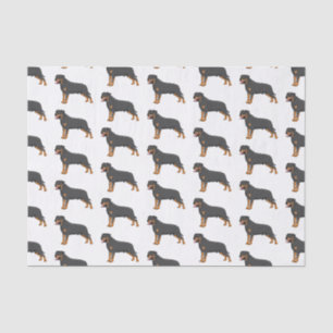 Rottweiler dog cartoon illustration tissue paper