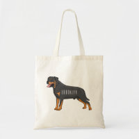 Rottweiler dog cartoon illustration