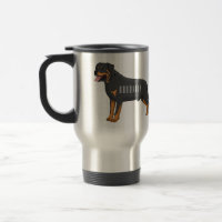 Rottweiler dog cartoon illustration