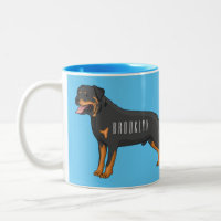 Rottweiler dog cartoon illustration