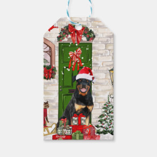 Rottweiler Dog Christmas  Gift Tags