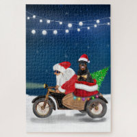 Rottweiler Dog Christmas Santa Claus