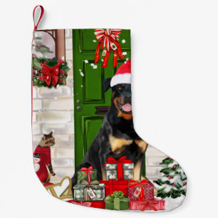 Rottweiler Dog Christmas  Small Christmas Stocking