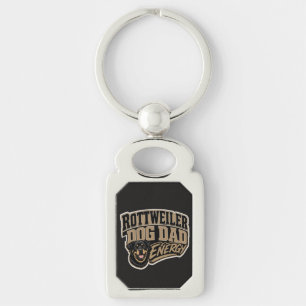 Rottweiler Dog Dad Energy  Keychain