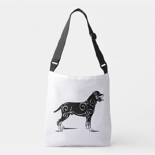Rottweiler Dog Design Crossbody Bag (Front)