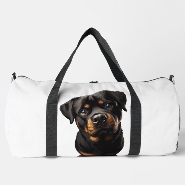 rottweiler dog duffle bag (Front)