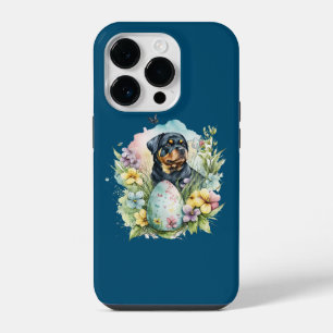 Rottweiler Dog Easter Egg, Happy Easter Rottweiler iPhone 14 Pro Case