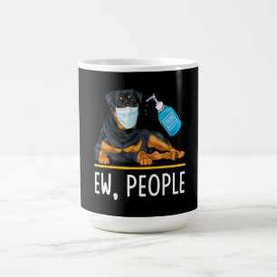 Rottweiler Dog Face Mask Hand Sanitizer Funny Coffee Mug