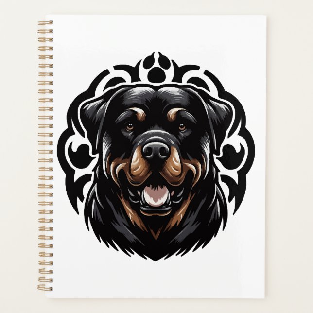 Rottweiler Dog Face Planner (Front)