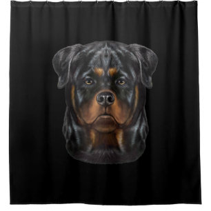 Rottweiler Dog Face Zip Hoodie