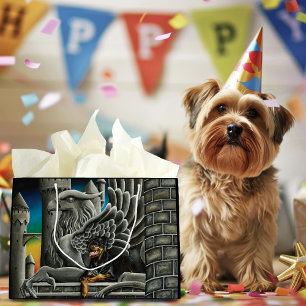 Rottweiler Dog Gargoyle Fantasy Large Gift Bag