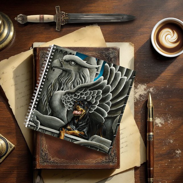 Rottweiler Dog Gargoyle Fantasy Notebook (Creator Uploaded)