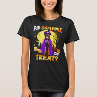 Rottweiler Dog Halloween Did Someone Say Treat T-Shirt