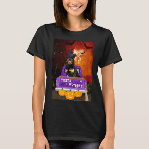 Rottweiler Dog In Halloween Truck T-Shirt