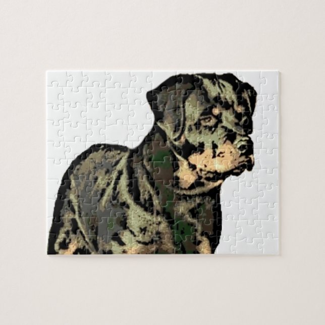 Rottweiler dog jigsaw puzzle (Horizontal)