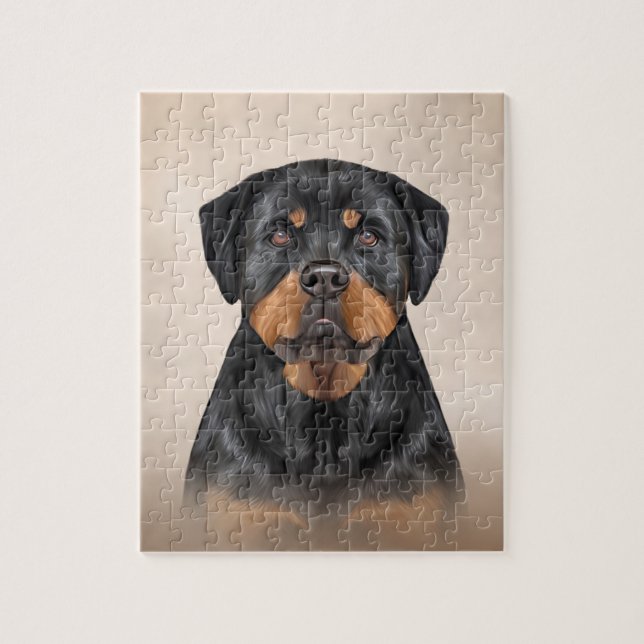 Rottweiler dog jigsaw puzzle (Vertical)