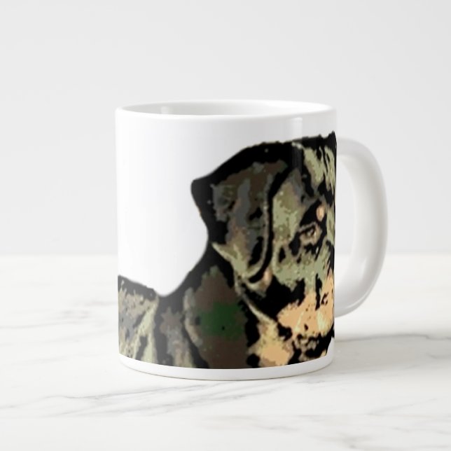Rottweiler dog  jumbo mug (Front Right)