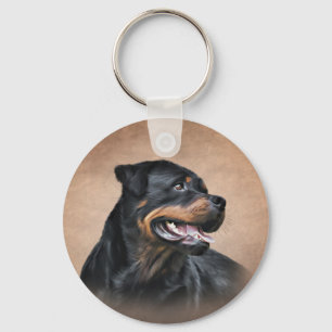 Rottweiler dog keychain
