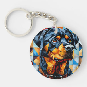 Rottweiler Dog Keychain