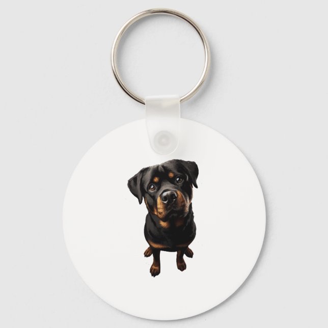 rottweiler dog keychain (Front)