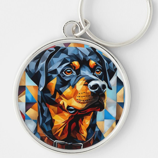 Rottweiler Dog Keychain (Front)