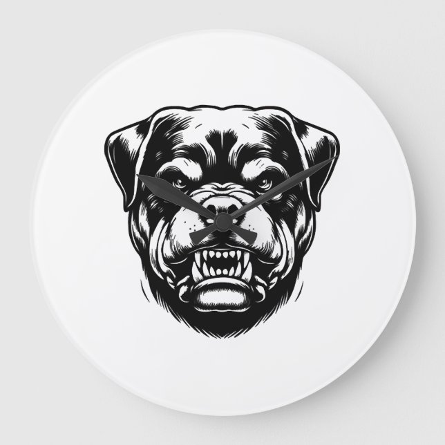Rottweiler Dog  Large Clock (Front)