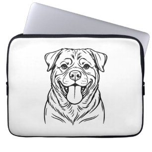 Rottweiler Dog Line Art � minimalist art line Laptop Sleeve