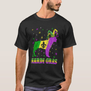 Rottweiler Dog Mardi Gras Carnival Jester Beads T-Shirt