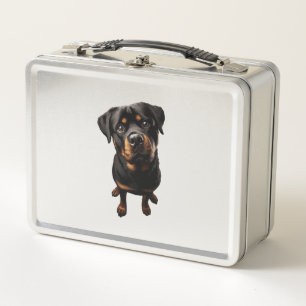 rottweiler dog metal lunch box