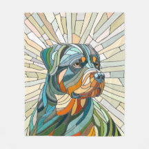 Rottweiler dog - mosaic art