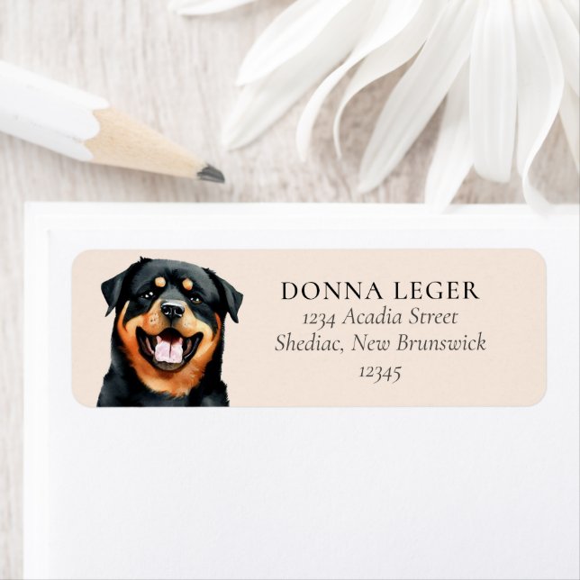 Rottweiler Dog Personalized Address (Insitu)