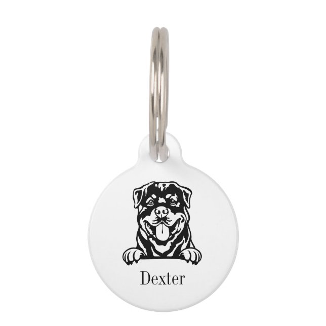 rottweiler dog personalized name tag (Front)