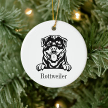 Rottweiler dog  Personalized Pet Ornament, Cu C