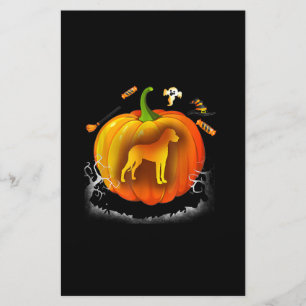 rottweiler dog pumpkin costume halloween stationery