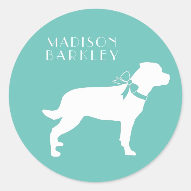 Rottweiler Dog Puppy Rottie Classic Round Sticker (Front)