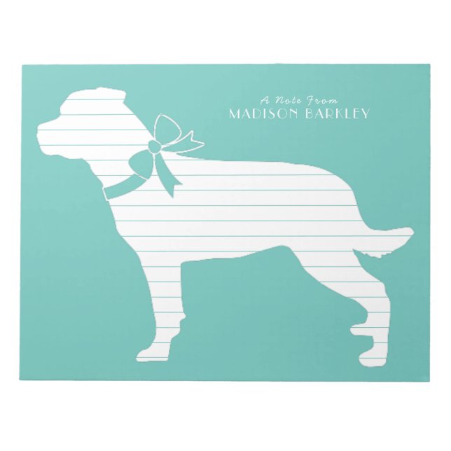 Rottweiler Dog Puppy Rottie Notepad (Front)