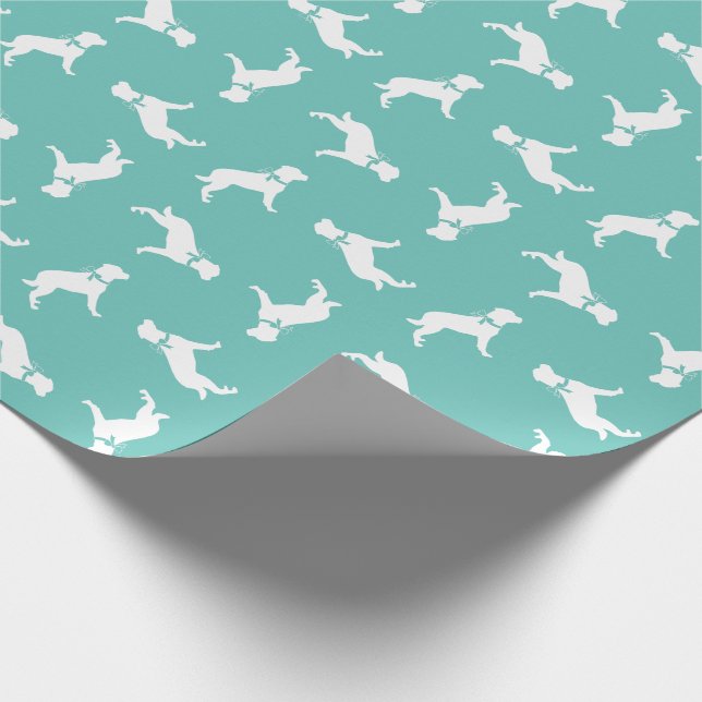 Rottweiler Dog Puppy Rottie Wrapping Paper (Corner)