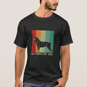 Rottweiler Dog Retro Style Vintage Design Animal L T-Shirt