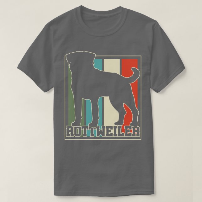Rottweiler Dog Retro T-Shirt (Design Front)