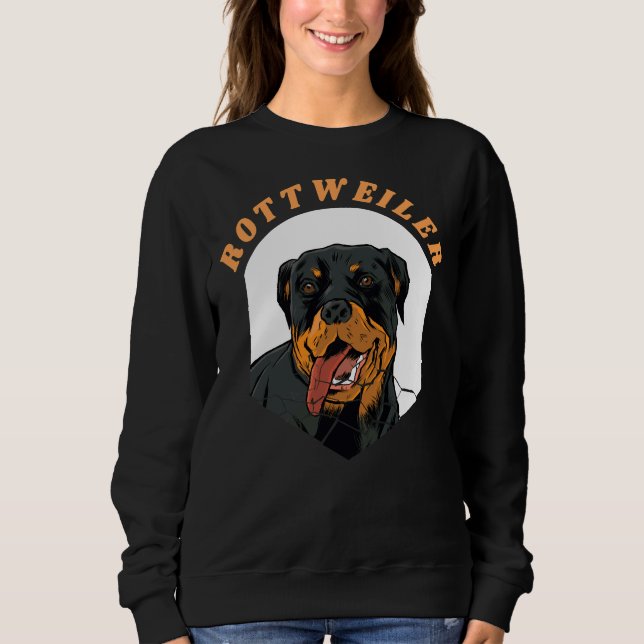Rottweiler Dog  Rotti Sweatshirt (Front)