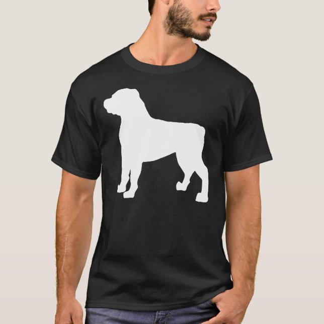 Rottweiler Dog Silhouette 22 T-Shirt (Front)