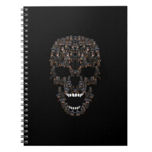 rottweiler dog skull halloween costume dog lovers notebook