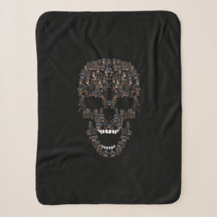 rottweiler dog skull halloween costume dog lovers sherpa blanket