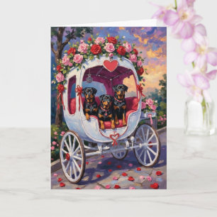 Rottweiler Dog Valentine's Day Card
