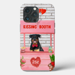 Rottweiler Dog Valentine's Day Kissing Booth iPhone 13 Pro Case