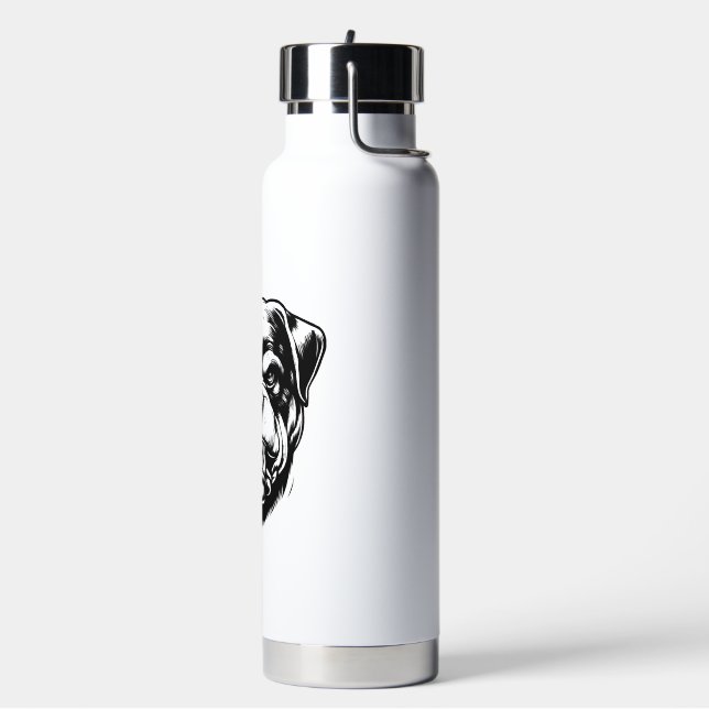 Rottweiler Dog  Water Bottle (Left)